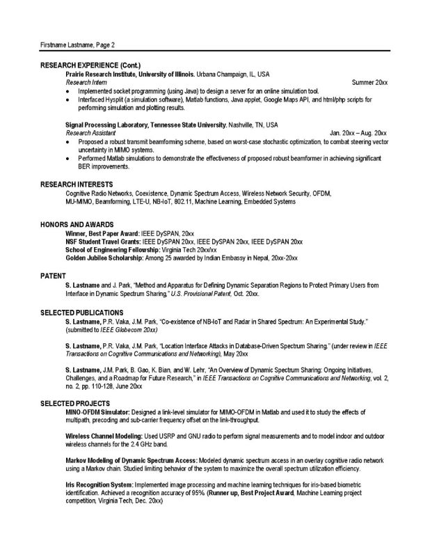 PhD Resume Page 2