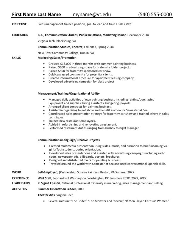 Skills Format Resume